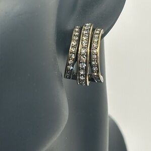 Heidi Daus 3-Row Crystal Earrings